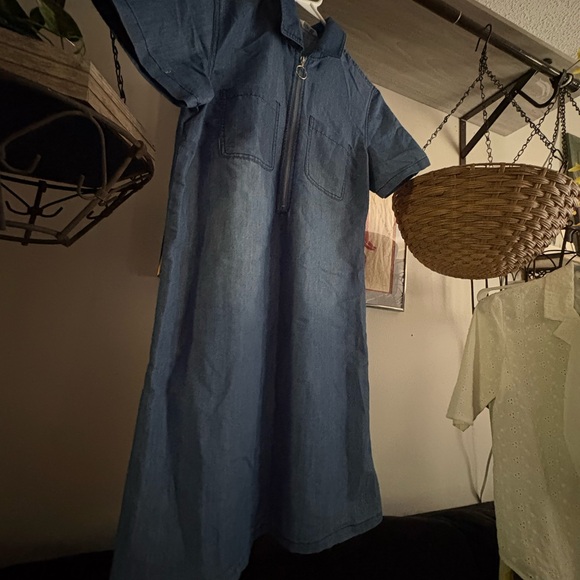 Given Kale Anthropologie Denim Short Sleeve Dress - Picture 1 of 6